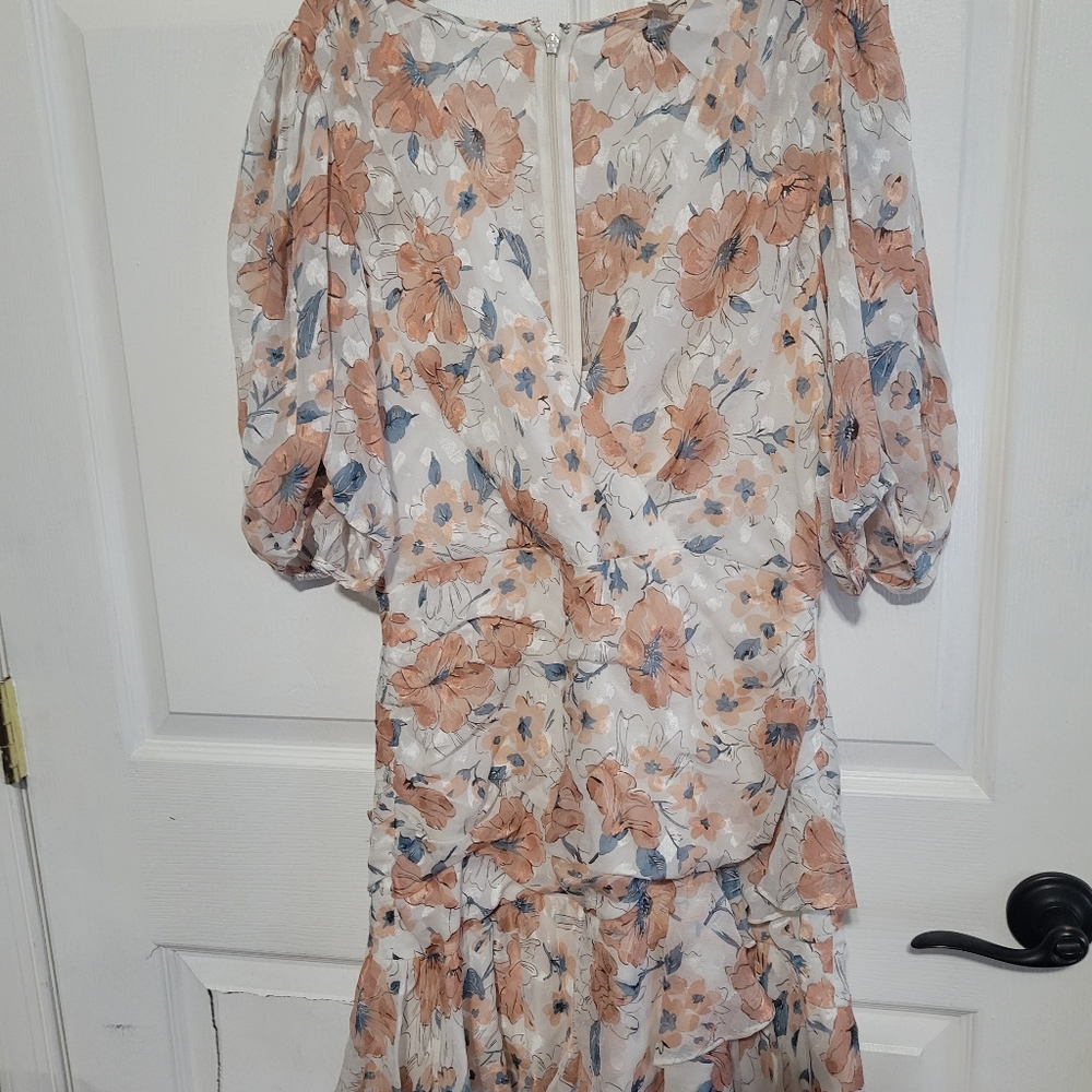 REBECCA TAYLOR Amelie Silk-Blend Floral Dress - Picture 8 of 8